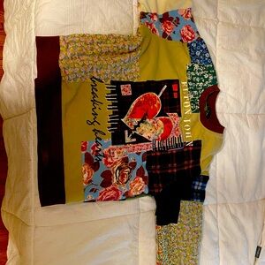 Teddy Fresh x Elton John patchwork sweater Women’s size Medium
